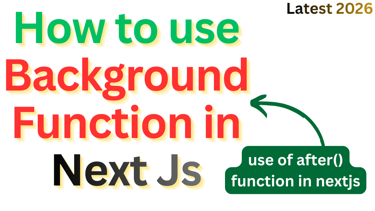 Next Js Background Task by using the after function